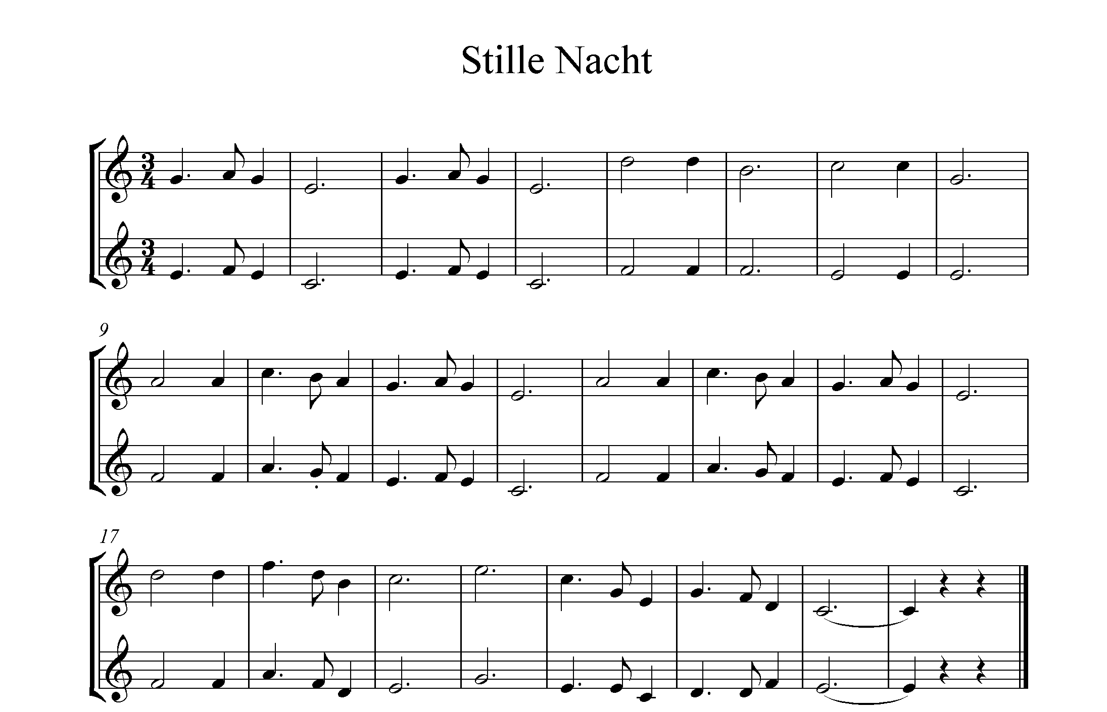 Noten Stille Nacht